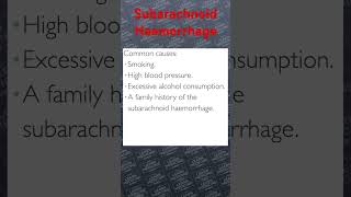 Subarachnoid Hemorrhage common causes science anatomy medicine [upl. by Anneliese]