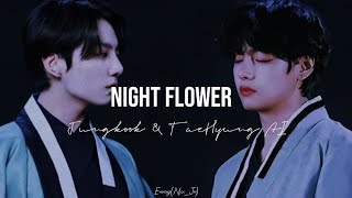 Night flower  Jungkook amp TaeHyung AI [upl. by Linis946]