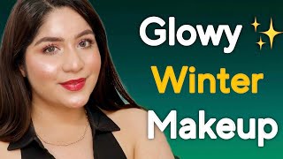 How to do Glowy Makeup for Winters  Avoid Dry Patches Flakey Skin Dull Makeup [upl. by Trueblood915]