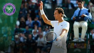 Novak Djokovic v Tomas Berdych highlights  Wimbledon 2017 quarterfinal [upl. by Bright]