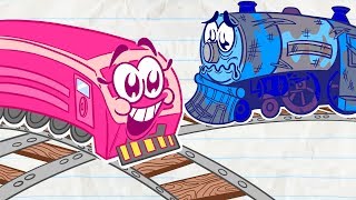 Pencilmate CONDUCTS A Train  Animated Cartoons Characters  Animated Short Films [upl. by Adis]