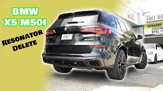 BMW X5 M50i Exhaust System  The Ultimate SUV  RESONATOR DELETE [upl. by Grayce]