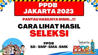 PPDB JAKARTA 2023  CARA CEK HASIL SELEKSI PPDB [upl. by Onfre]