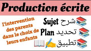 lintervention des parents dans les choix de leurs enfantsproduction écriteموضوع جاهز [upl. by Eiramlirpa88]