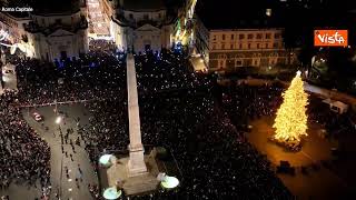 Laccensione dellalbero di Natale 2023 di Roma [upl. by Ellenor620]