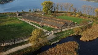 Muzeum Archeologiczne w Biskupinie z lotu ptaka [upl. by Yznil]