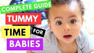 Easy Tummy time tip to get baby stronger and pushing up onto their arms baby tummytime [upl. by Ahsaei]