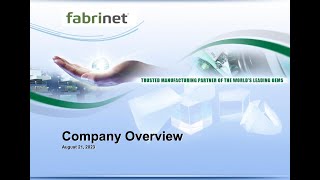 Fabrinet FN Q4 2023 Earnings Call amp Presentation [upl. by Enelime829]