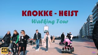 KnokkeHeist Belgium Walking Tour In 4K  جولة في مدينة كنوك الساحلية في بلجيكا [upl. by Sauer403]