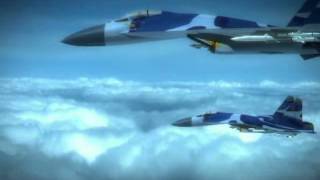 USSRRussian Air fighter SU35 vs Eurofighter Typhoon vs antiair defence dogfight [upl. by Aisatnaf631]