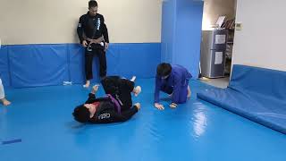 片そで片襟ガードから相手の動きに応じて攻撃【グレイシー柔術の護身術・BJJ DOJO・千葉県船橋市】 [upl. by Christis]