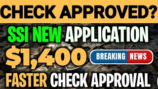 CHECK APPROVED 1400 STIMULUS CHECK FOR SSI SSDI SOON  SSI NEW APPLICATION amp FASTER CHECK APPROVAL [upl. by Nevi]