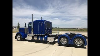 2018 Custom 389 Peterbilt Legendary Blue Metallic 565 hp 2050 tq 18 speed Custom fenders [upl. by Ydasahc518]