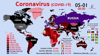 The Complete World Map Timelapse of the Coronavirus since January [upl. by Iduj942]