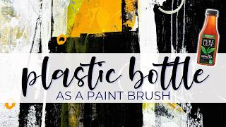 Mixed Media Experiments Plastic Bottle Painting Tool mixedmedia abstract arttools exploreart [upl. by Narahs]