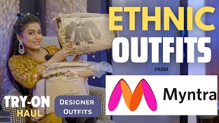 MYNTRA ETHNIC WEAR HAUL 😍  Designer dresses Tryon  Honest Review  gimaashi [upl. by Ytsud]