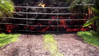 WEB EXTRA Lava from Kilauea volcano consumes a car in Hawaii [upl. by Auvil206]