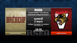 RSEQ D1 Basketball Masculin 🏀 SF Brébeuf v Vanier 20240302 [upl. by Xella354]