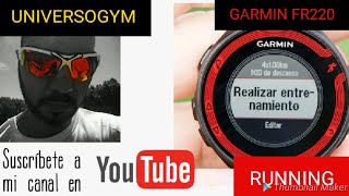 REVIEW GARMIN ARGENTINA FORERUNNER 220 NEGRO Y ROJO RELOJ CON GPS EN ESPAÑOL UNIVERSOGYM [upl. by Nylra79]