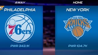 Philadelphia 76ers vs New York Knicks  Tourneys Amber Semifinal Game 3  NBA 2K Mobile [upl. by Nosa755]