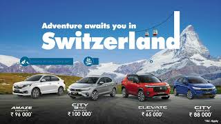 Honda July Offer  Get a chance to win Switzerland trip [upl. by Hannavahs45]