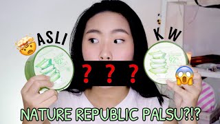 CARA BEDAIN NATURE REPUBLIC ALOE VERA PALSU  Indonesia [upl. by Whall]