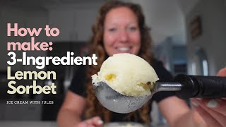 How to make 3Ingredient Lemon Sorbet [upl. by Notlih]