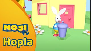 ONKI HAALT DE VUILNIS OP 🗑️  HOPLA 🐇  Nederlandse Kinderseries  MojiTV [upl. by Ellener]