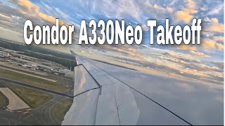 4K 🇩🇪CONDOR A330Neo Takeoff from Frankfurt Airport  Germany [upl. by Aurea205]