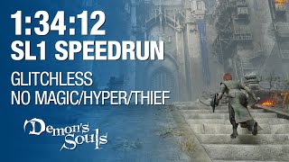 Demons Souls 13412 RTA 12919 IGT SL1 Speedrun Glitchless All Bosses No HyperThiefMagic [upl. by Mercier199]