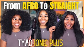 How to go from AFRO to STRAIGHT HAIR  TYMO iONIC PLUS [upl. by Valdemar]