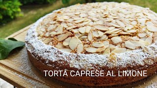 TORTA CAPRESE AL LIMONE ricettesemplici ricettefacili [upl. by Anikal581]