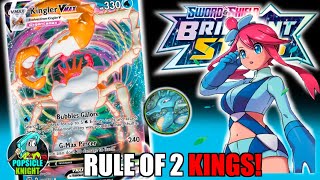 Kingler VMAX join forces with Kingdra  Pokemon BRILLIANT STARS PTCGO Gameplay [upl. by Swanhildas]