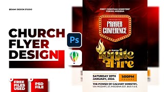 How to Design Church Flyer in CorelDraw and Photoshop  Photoshop Tutorial [upl. by Namsu803]