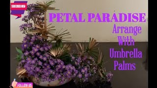 Statice Arrange With Umbrella Palm  Fresh Flower Arrangement [upl. by Ailsun]