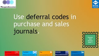 Streamlining Finances Utilizing Deferral Codes in Purchase and Sales Journals [upl. by Drew]