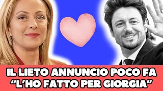 ANDREA GIAMBRUNO SHOCK L’HO FATTO PER GIORGIA FINALMENTE IL LIETO ANNUNCIO… [upl. by Noivaz]