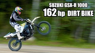 SUZUKI GSXR Dirt Bike 1000cc  OFF ROAD test ride [upl. by Aggie]