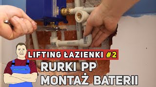 Przeróbka hydrauliki PP montaż baterii podtynkowej  LIFTING łazienki 2 [upl. by Corkhill280]