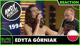 ANDY REACTS Edyta Górniak  To Nie Ja Poland 1994 EUROVISION REACTION [upl. by Warfourd16]