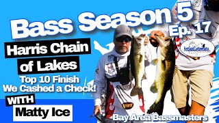 Harris Chain Bass Tournament Top Ten Finish We Cashed a Check [upl. by Edan]