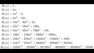 Hermite Polynomials up to n4 [upl. by Sarchet]