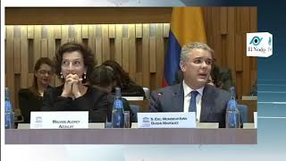 Iván Duque dice en París “Economía Naranja tiene 7 principios como los 7 Enanitos” [upl. by Resneps]