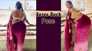 Trending Saree Back Pose  Low Waist  Saree Fashion  Saree Sundari saree [upl. by Sewole791]