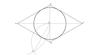 How to inscribe a Circle into a given Rhombus [upl. by Miller]