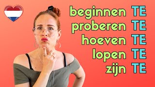 Werkwoorden met TE  infinitief 4 categorieën NT2  B1 learndutchwithkim [upl. by Kindig]