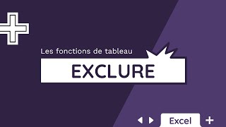 La fonction EXCLURE  Tuto Excel [upl. by Fleeta]