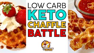 Keto CHAFFLE Battle  The PERFECT Low Carb Chaffles Recipe [upl. by Bea]