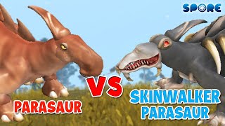 Parasaurolophus vs Skinwalker Parasaurolophus  Dino vs Skinwalker Dino S1E6  SPORE [upl. by Glen]