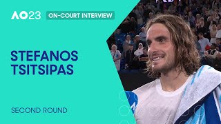 Stefanos Tsitsipas OnCourt Interview  Australian Open 2023 Second Round [upl. by Kenneth]